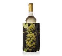 Vacu Vin Active Cooler Wine Chiller - Reusable, Flexible Wine Bottle Cooler - Wine Grapes Print - Wine Cooler Sleeve for Standard Size Bottles - Insulated Wine Bottle Chiller to Keep Wine Cold
