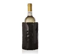 Vacu Vin Active Cooler Wine Chiller - Reusable, Flexible Wine Bottle Cooler - Black - Wine Cooler Sleeve for Standard Size Bottles - Insulated Wine Bottle Chiller to Keep Wine Cold