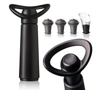 Vacu Vin Wine Saver Concerto Wine Pump with 1 Wine Server/Pourer 3 Stoppers, Gift Set Black