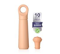 Vacu Vin Wine Saver Loop - Designed and Made in The Netherlands - Vacuum Stopper Keeps Wine Fresh for up to 10 Days - Reusable, Made with 98% Recycled Material - 1 Pump, 1 Stopper, Terra