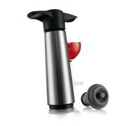Vacu Vin Wine Saver Wine Pump Stainless Steel with 2 Vacuum Bottle Stoppers