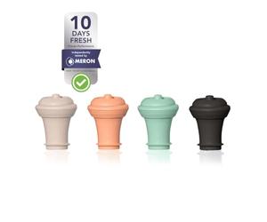 Vacu Vin Wine Saver Vacuum Reusable Stoppers - Set of 4 - Designed and Made in the Europe - Keep Wine Fresh for Up to a Week with Airtight Seal - Compatible with Vacu Vin Wine Saver Pump