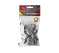 Vacu Vin Wine Saver Vacuum Stoppers, Set of 2, 6 or 10 - Grey