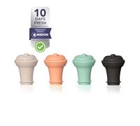 Vacu Vin Wine Stoppers for Wine Bottles - 4 Pack Wine Bottle Stoppers - Vacuum Wine Stopper Set - Reusable Rubber Stoppers for Wine Saver Pump - Multicolored