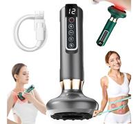 VacuGlow Anti-Cellulite Massager - Xymera 4-in-1 Electric Cupping Massager, Electric Adjustable Anti Cellulitewith a Long-Lasting Battery and Cordless Design, Tighten, Smooth, and Rejuvenate (Grey)