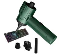 Vacum Cleainer - Compressed Air Duster | Electric Air Duster with LED Light | Cordless Powerful Blower for Keyboard, PC, Car, Camera, Electronics Cleaning, Rechargeable with Multiple Nozzles