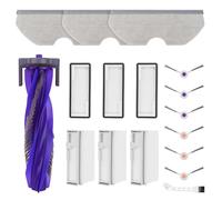 Vacuum Accessories Replacement Compatible for Narwal Freo X Plus Robot Cleaner Vacuum, 1 Main Brush,6 Side Brush,3 Filter,3 Mop Pads,3 Dust Bags,1 Cleaning Brush (17Pcs)
