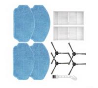 Vacuum Accessories Set Compatible with for mamnv BR150 BR151, 4 Side Brushes 4 Mop Pads 2 HEPA Filters and Cleaning Brush for Robot Cleaner