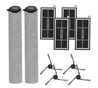 Vacuum Accessories Set for MOVA S70 Roller Series Including 2 Mopping Rollers, 4 HEPA Filters and 4 Side Brushes, 10 Pack Total