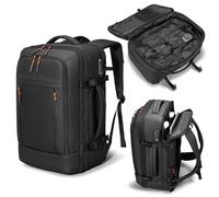 Vacuum Backpack Travel Bag with Pump 50x30x20/28 ,Carry On Backpack with Vacuum Pack For Airplanes, 35-45l Cabin Bag Expandable Fit 15.6in Laptop Water Resistant Anti-Theft Lock for Camping Commute