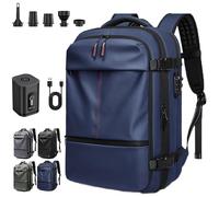 Vacuum Backpack Travel, Easy Vac Pack Backpack With Pump, 60l Expandable Vacuum Compression Travel Bag With Anti-Theft Travel Bag, Suitable For Women And Unisex (Blue)