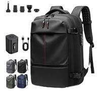 Vacuum Backpack Travel, Easy Vac Pack Backpack With Pump, 60l Expandable Vacuum Compression Travel Bag With Anti-Theft Travel Bag, Suitable For Women And Unisex (Black)