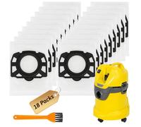 Vacuum Bag Compatible with Karcher WD 2 Bags, YTUGIL Vacuum Bags Compatible with Karcher Hoover Bag,WD 1, 3, KWD 1, 2, 3, WD 3.200, SE 4, SE 4001, SE 4002, MV 2, MV 3-18 Pack
