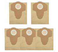 Vacuum Bags For Einhell TC-VC, 20L Paper Dust Collection Bags (5/10-Pack), Compatible with TC-VC 1825/1815S/1812S & Power X-Change 25L Wet&Dry Vacuums, Ø65mm Opening(5 PACK)