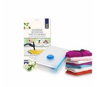Vacuum Bags Jasmine Vacuum Storage Bedding Bags Space Saving Lightweight Vacuum Bag Suitable For Home Feature Slide Zip Seal Travel Holidays Camping And Hiking H80cm X W60cm (Pack Of 1)