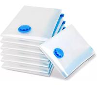 Vacuum Bags Small Medium Large and Jumbo Size Reusable Vacuum Compression Storage Bags Double Zip Seal Valve Space Saver Storage Bags for Clothes Duvets Bedding Pillows Blankets (2 Bags, 70x110cm)