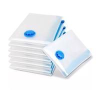 Vacuum Bags Small Medium Large and Jumbo Size Reusable Vacuum Compression Storage Bags Double Zip Seal Valve Space Saver Storage Bags for Clothes Duvets Bedding Pillows Blankets (2 Bags, 30x48cm)