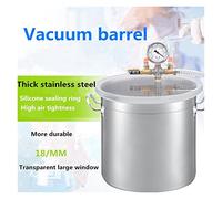 Vacuum Barrel 6L/12L/17L Stainless Steel Vacuum Chamber Vacuum Defoaming Barrel for Epoxy Resin AB Glue Precision Instrument Tool(12L liquefied/Natural Gas)