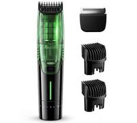Vacuum Beard Trimmer for Men - 2-Speed Adjustable Suction & Power, IPX6 Waterproof Wet/Dry Cordless Hair Clipper. 40 Length Settings (0.5-20mm), USB-C Fast Charge, Magnetic Easy-Clean Bin&Travel Lock