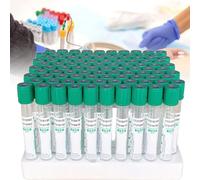 Vacuum Blood Collection Coagulation Tubes with No Additive PET Material for Venous Blood Centrifuge Use and Vacutainer Tube Set Compatibility,Orange-10ml