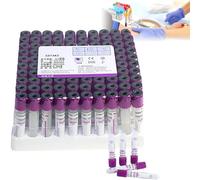 Vacuum Blood Collection Tube, EDTA K2 Glass Tubes for Laboratory Use, 100 PCS, 5ML Capacity, Ideal for Serum Separation