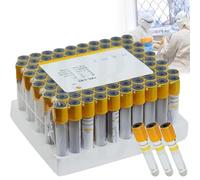 Vacuum Blood Collection Tubes - 100 Disposable Tubes for Serum Separation and PRP Preparation, Includes Separation Gel and Coagulation Tubes, 3ml/5ml/10ml