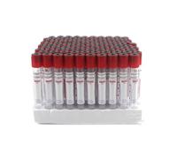Vacuum Blood Collection Tubes, 100-Pack Disposable Test Tubes with Separating Gel and Clot Activator for Serum Separation, PRP Preparation, Phlebotomy and Lab Use(10ml Additive-free)