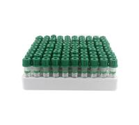 Vacuum Blood Collection Tubes, 100-Pack Disposable Test Tubes with Separating Gel and Clot Activator for Serum Separation, PRP Preparation, Phlebotomy and Lab Use(0.5ml Lithium Heparin)