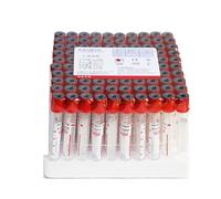 Vacuum Blood Collection Tubes, 3/5/10ml Blood Collection Tubes, 100 Pieces/Pack, Disposable Plastic Blood Collection Tubes, Red Tubes Without Additives, for Laboratories and Clinics,3ml