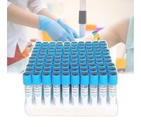 Vacuum Blood Collection Tubes for Laboratory Testing - 2ml Standard Negative Pressure with Tight Seal - Pack of 100