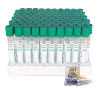Vacuum Blood Collection Tubes, Glass Centrifuge Tubes with Screw Cap, Negative Pressure, 3ml, 100 Pack