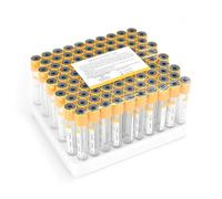 Vacuum Blood Collection Tubes with Separation Gel and Coagulation Accelerator for Serum & PRP Preparation, 100 Disposable Laboratory Test Tubes for Clinical Blood Sample Collection