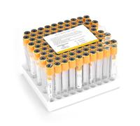 Vacuum Blood Collection Tubes with Separation Gel and Coagulation Accelerator for Serum & PRP Preparation, 100 Disposable Laboratory Test Tubes for Clinical Blood Sample Collection