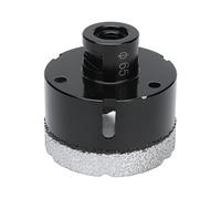 Vacuum Brazed Diamond Bit Hole Saw for Marble Granite Ceramic Tiles and Concrete - M14 Female Thread - 65mm Diameter - 60mm Total Length - Black Finish Industrial Tool