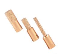 Vacuum Brazed Grinding Wheel Head 3pcs Gold Finish