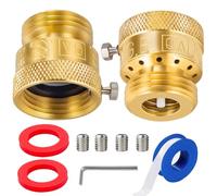 Vacuum Breaker Hose Bib Backflow Preventer, 3/4 Inch, Anti-Siphon Vacuum Breaker, Brass Plumbing Fitting,Lead-free brass(2PCS)