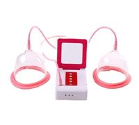 Vacuum Breast Machine,Breast Enlargement Machine,Chest Beauty Enlargement Machine,Electric Breast Massager, Strength Adjustable Vacuum Pump Double Cup for Chest Enlargement Anti Sagging,Flat Breasts
