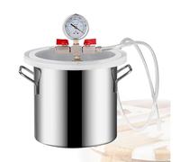 Vacuum Chamber Degassing Kit for Resin Casting and Bubble Molding, Heavy Duty Stainless Steel Construction, Easy Installation