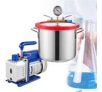 Vacuum Chamber with 5 CFM Pump, Degassing Kit for DIY Resin Casting and Silicones, 1.5/2/3/5 Gallon Capacity, Durable Design for Efficient Use