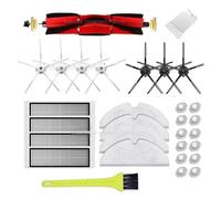 Vacuum Cleaner Accessories Parts，Washable HEPA Filter，Main Brush，Side Brush，Compatible For XiaoMi S50 S51 S55 S6 S6 Pure (Color : 30pcs)