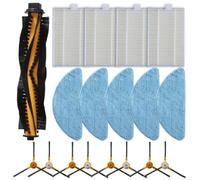 Vacuum cleaner accessory kit with main brush side brushes filter screen and mop cloth replacements for bObsweep PetHair For SLAM robot vacuum models (B)
