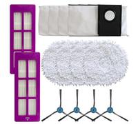 Vacuum Cleaner Accessory Set For Eureka J15 Pro And For Ultra Featuring Filters, Mop Cloths, Dust Bags, And Side Brushes For Comprehensive Cleaning(A)