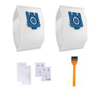 Vacuum Cleaner Bags, Efficiency Dust Bags, Compatible with Miele Hoover Bags, 2 pcs with 2 Motor Protection Filters, 1 Cleaning Brush