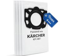 Vacuum Cleaner Bags Filter Bags Fleece Filter Bags Pack of 4 Replacement for Kärcher 2.863-006.0 MV4 MV5 MV6 WD4 WD5 WD6PPremium for Vacuum Cleaners Multi-Purpose Cleaners