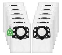 Vacuum Cleaner Bags for Kärcher WD3S WD 3S WD2 Plus KFI 357 2.863-314.0 SE4001 SE4002 KWD1-2 Pack of 12 Bags