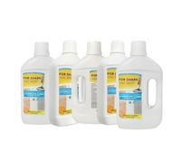 Vacuum Cleaner Hardwood Floor Cleaning Solution 1L With Citrus Scent. Compatible With SHARK WD201，S2001，WD100，AV2001WD AI，RV2310AE Matrix, WD101, WD201，VM252(5pcs)