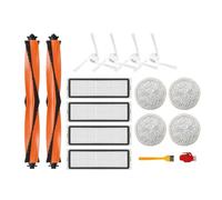 Vacuum Cleaner Hepa Filter Main Side Brush Mop Cloth Accessories，Compatible For Xiaomi STYTJ06ZHM，Compatible For Mijia Self Cleaning Vacuum Mop Pro (Color : 16pcs Filter bag)