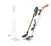 Vacuum Cleaner Holder Compatible with Dyson V15 V12 V11 V10 V8 V7 V6 - DC45/ DC35/ DC58/ DC59/ DC62/ DC74- Floor Storage Organizer with Wheels Without Drilling the Wall.