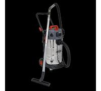 Vacuum Cleaner Industrial Dust-Free Wet/Dry 38L 1500W/230V Stainless Steel Drum M Class Filtration