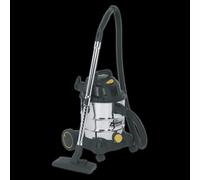 Vacuum Cleaner Industrial Wet & Dry 20L 1250W/110V Stainless Drum